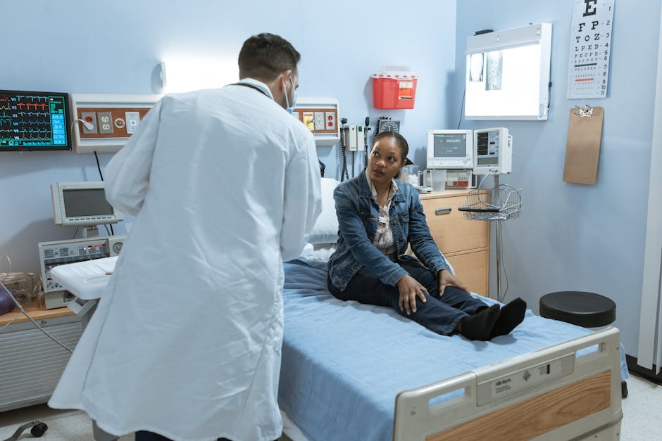 Doctor consulting with patient in a modern clinic